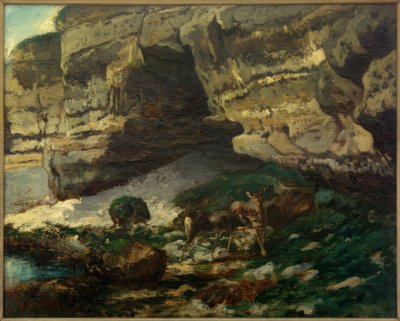 Rehe an der Quelle von Gustave Courbet